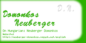 domonkos neuberger business card